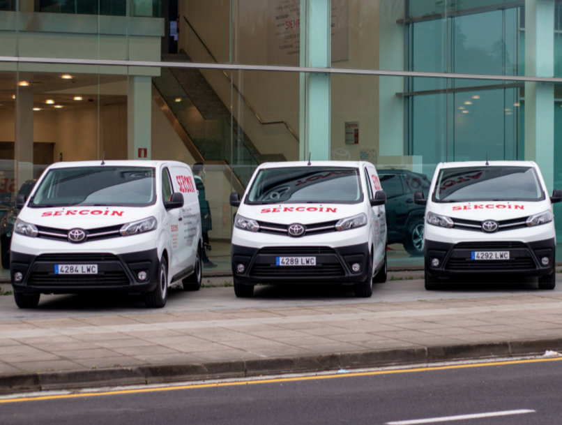 SERCOIN APUESTA POR TOYOTA PARA SU FLOTA DE VEHÍCULOS COMERCIALES E INCORPORA 51 UNIDADES DE PROACE